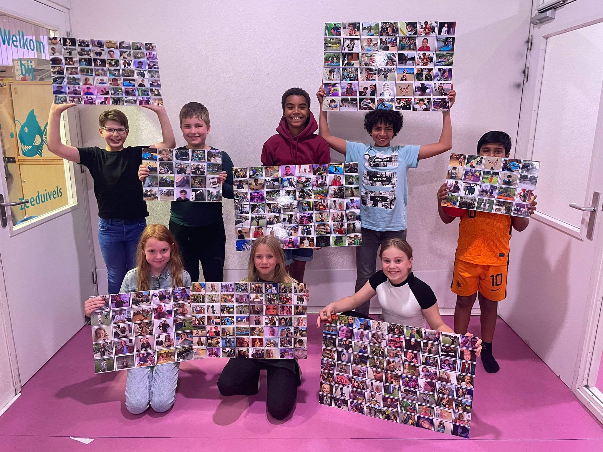 gro-up kinderen nemen afscheid van de BSO; zij gaan naar de middelbare school!