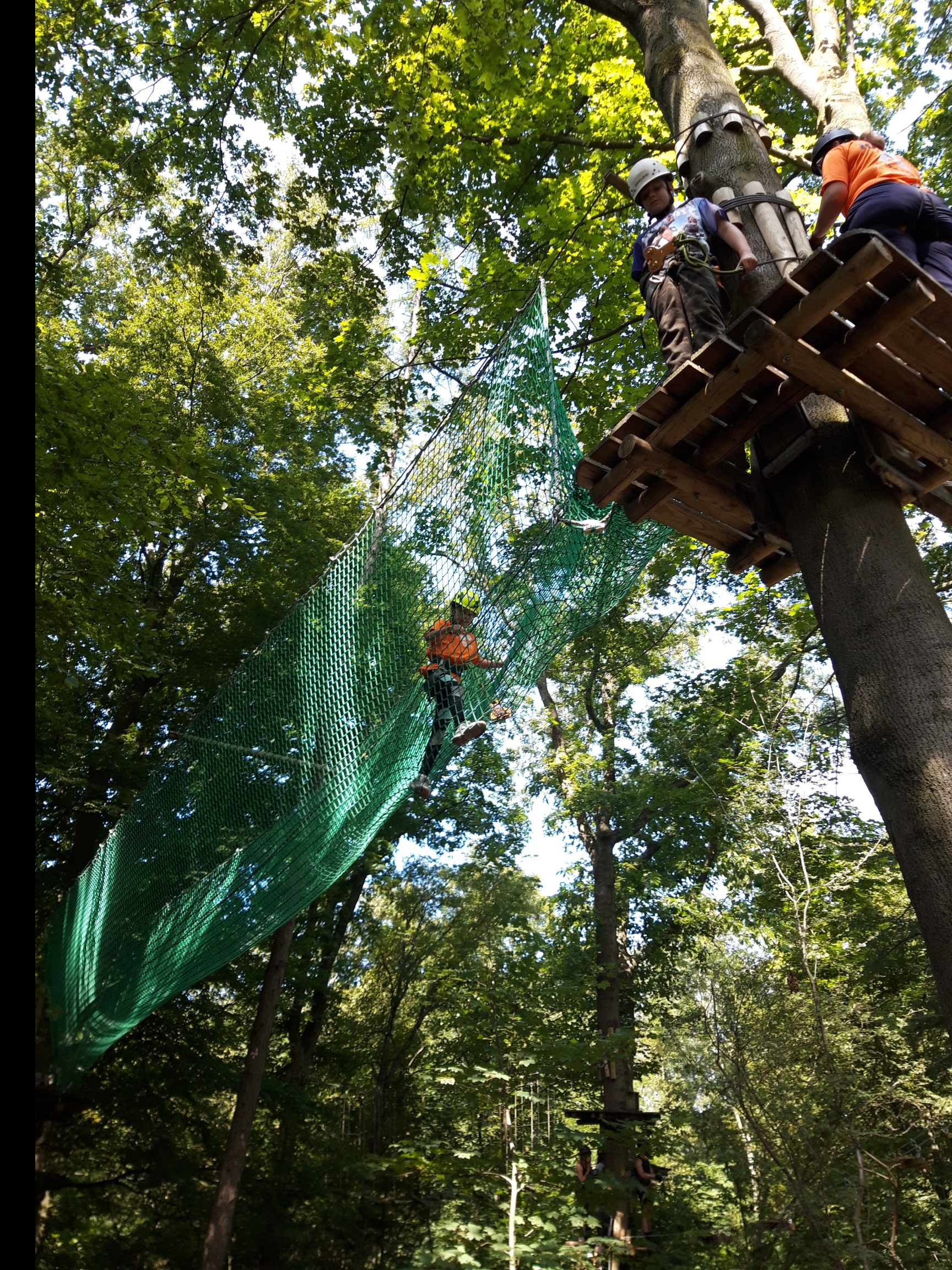 gro-up de Zoetermeerse BSO-kinderen beklommen de toppen van de bomen in het Fun Forest