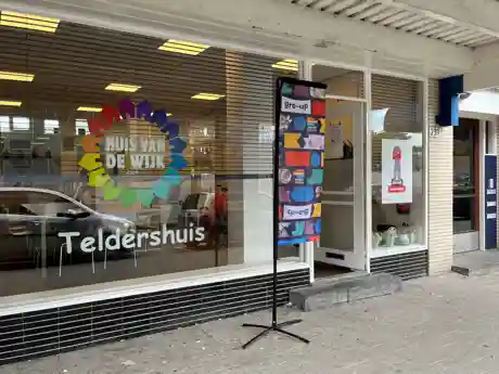 gro-up buurtwerk Huis van de Wijk Teldersweg 239 De voorkant van Huis van de Wijk Teldersweg 239 van gro-up buurtwerk