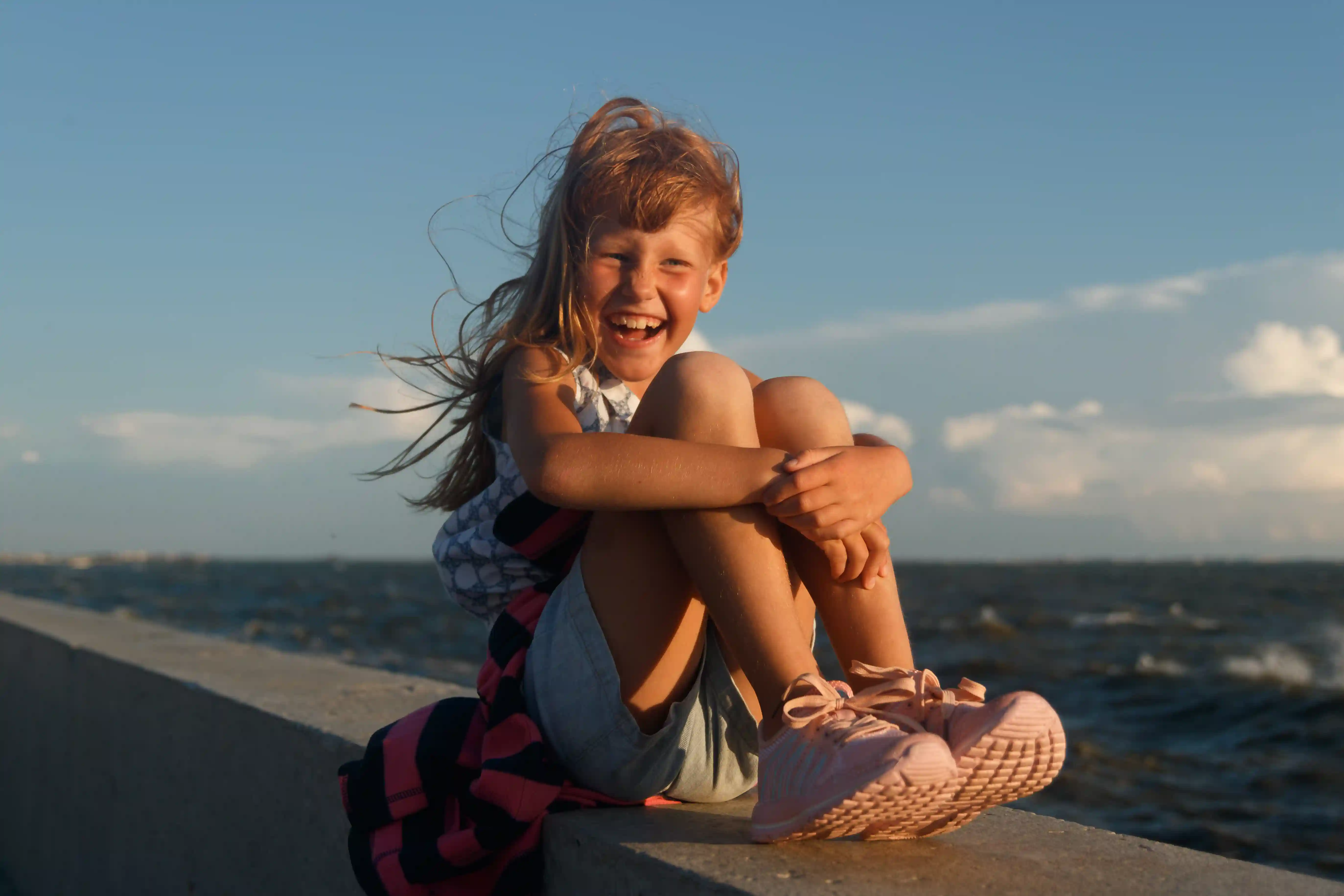 gro-up kind Schaterlachend meisje